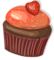 Decorative cake illustration
