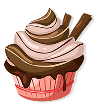 Decorative cake illustration